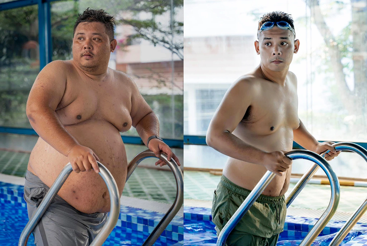 Ảnh tư liệu Sơn Tùng ở hai thời điểm trong hành trình cùng Bye Béo